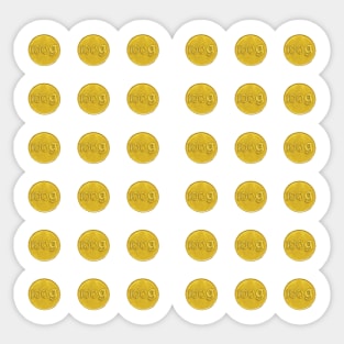 DIY One Hundred Gold Coins for Tabletop Board Games Sticker